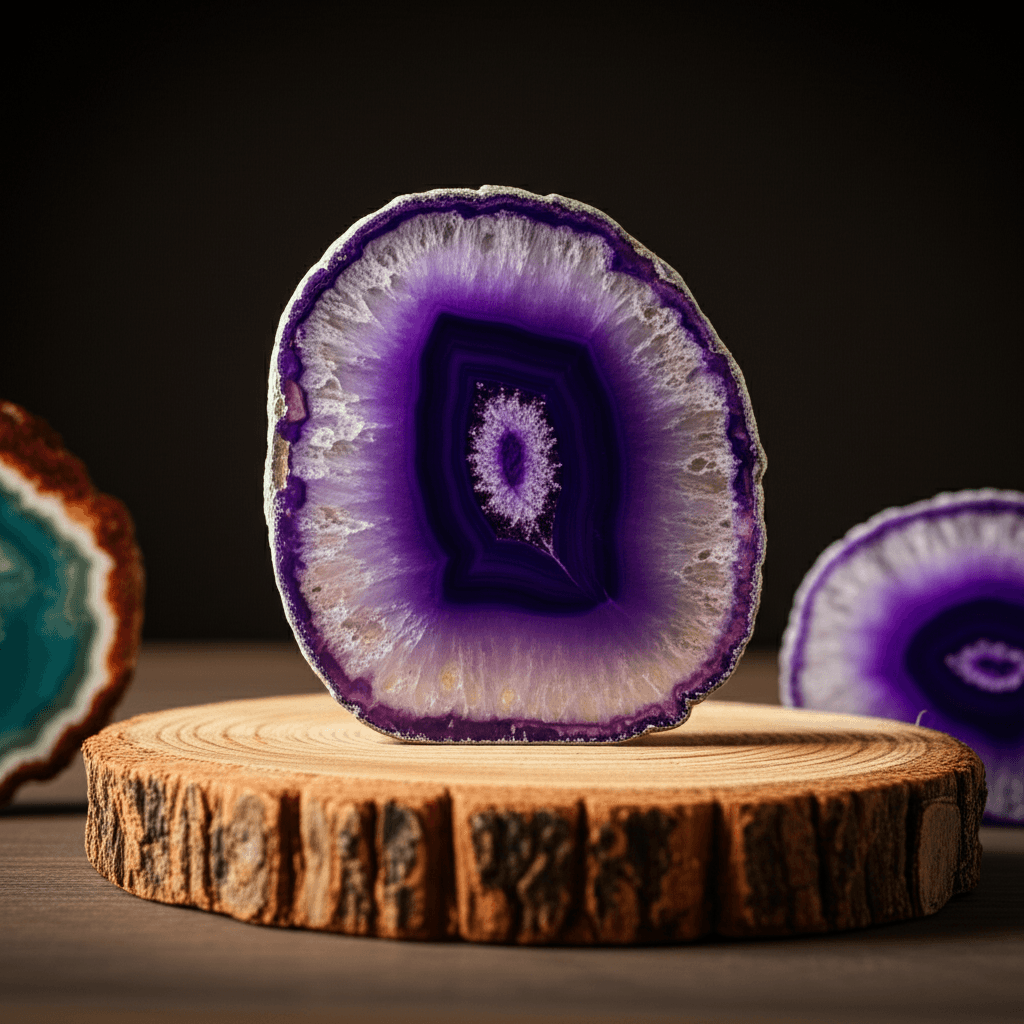 Amethyst Stalactite Slices — Uruguay