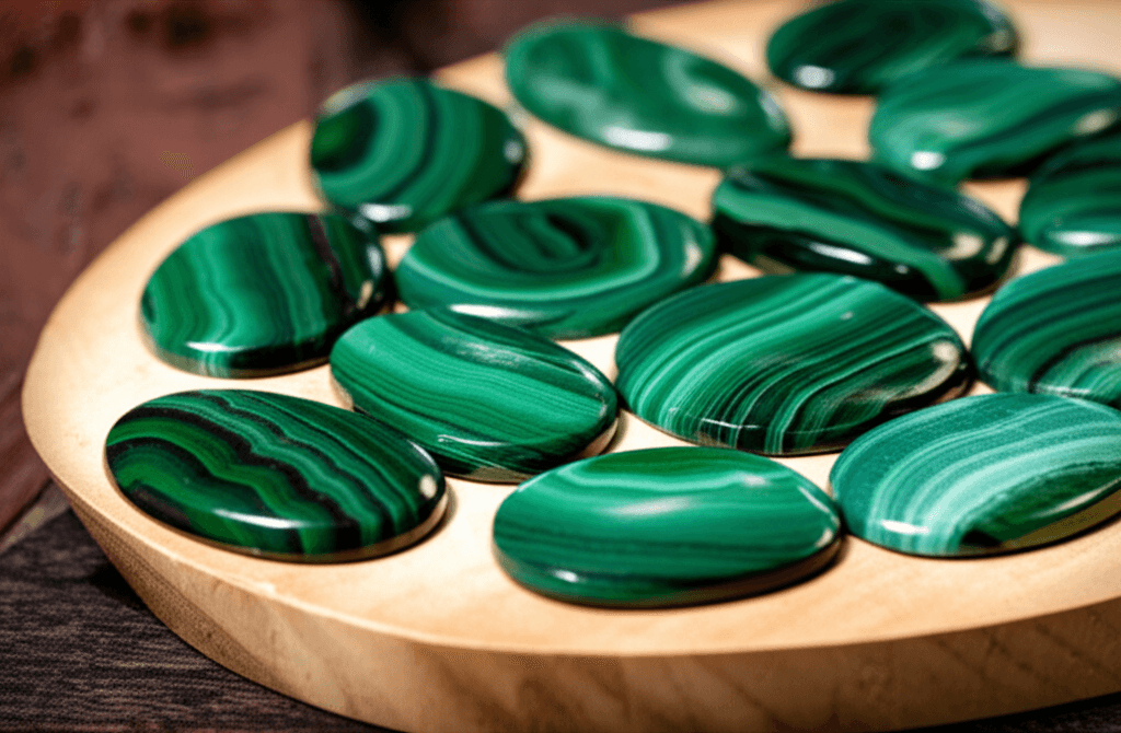 Malachite Cabochons — Lot A